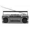 Nešiojamasis kasetinis grotuvas Soundmaster SRR80TI su DAB+ ir FM, LCD ekranu, 3 W RMS, 3,5 mm ausinių lizdu, maitinamas baterijomis / 230 V