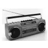 Nešiojamasis kasetinis grotuvas Soundmaster SRR80TI su DAB+ ir FM, LCD ekranu, 3 W RMS, 3,5 mm ausinių lizdu, maitinamas baterijomis / 230 V