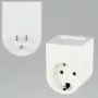 Keliautojų kištukinis adapteris REV 0020440803 JAV lizdams, baltas