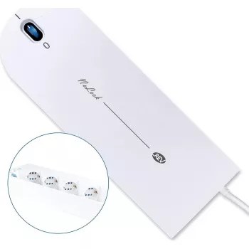 Maitinimo lizdas REV 4 lizdų su jungikliu Modelis 0015450112 — tinklo ilgintuvas, patalpų naudojimui
