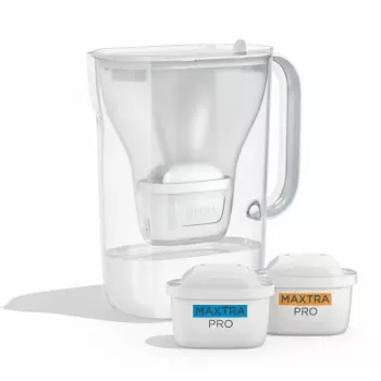 Vandens filtro ąsotis Brita Style Essential 2,4 l permatomas baltas