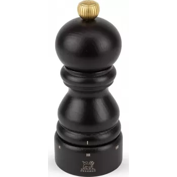 Pipirų malūnėlis PEUGEOT PARIS 12 cm, buko mediena, šokoladinė apdaila