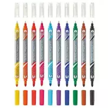 Marker Herlitz 11367232 Smulkus antgalis 10 vnt. Juoda Mėlyna Ruda Žalia Oranžinė Rožinė Violetinė Raudona Geltona