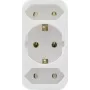 Elektrinis pereinamasis adapteris REV 2 lizdų su apsauginiu kontaktu, baltas, modelis 0512735777 WS