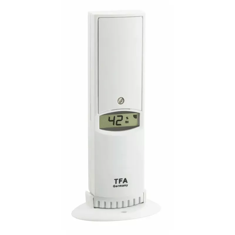 Aplinkos jutiklis tfa dostmann WeatherHub išmanieji namai belaidis — drėgmė ir temperatūra, Wi‑Fi, AC/baterija (AA), 40×28×104 mm