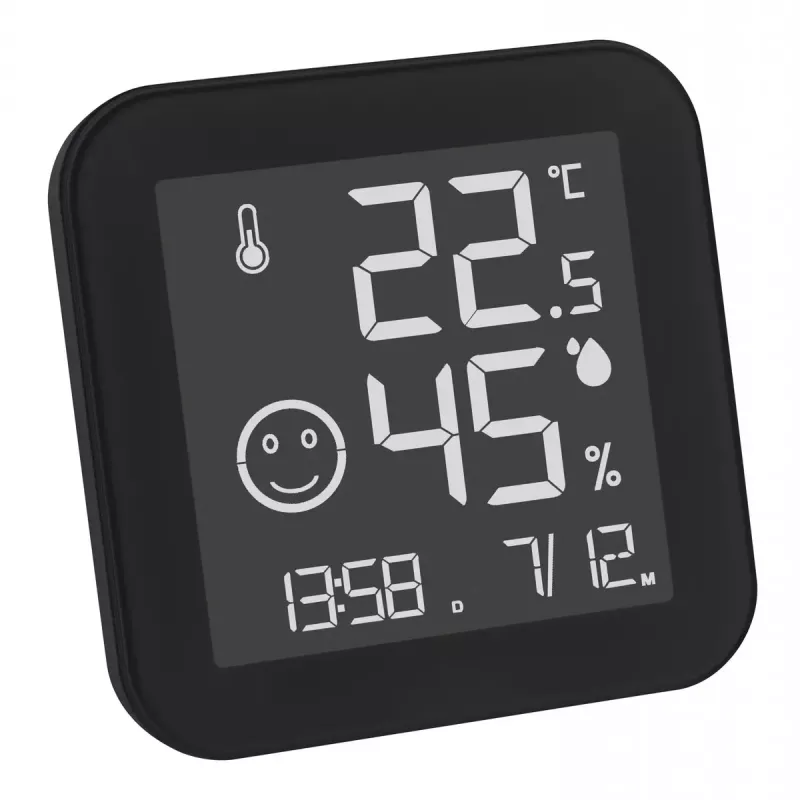 Elektroninis aplinkos termometras TFA-Dostmann 30.5054.01 vidaus skaitmeninis juoda balta