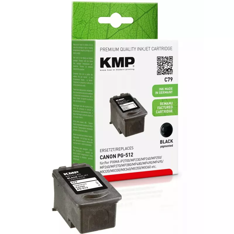 Kasetė KMP Canon PG512 juoda