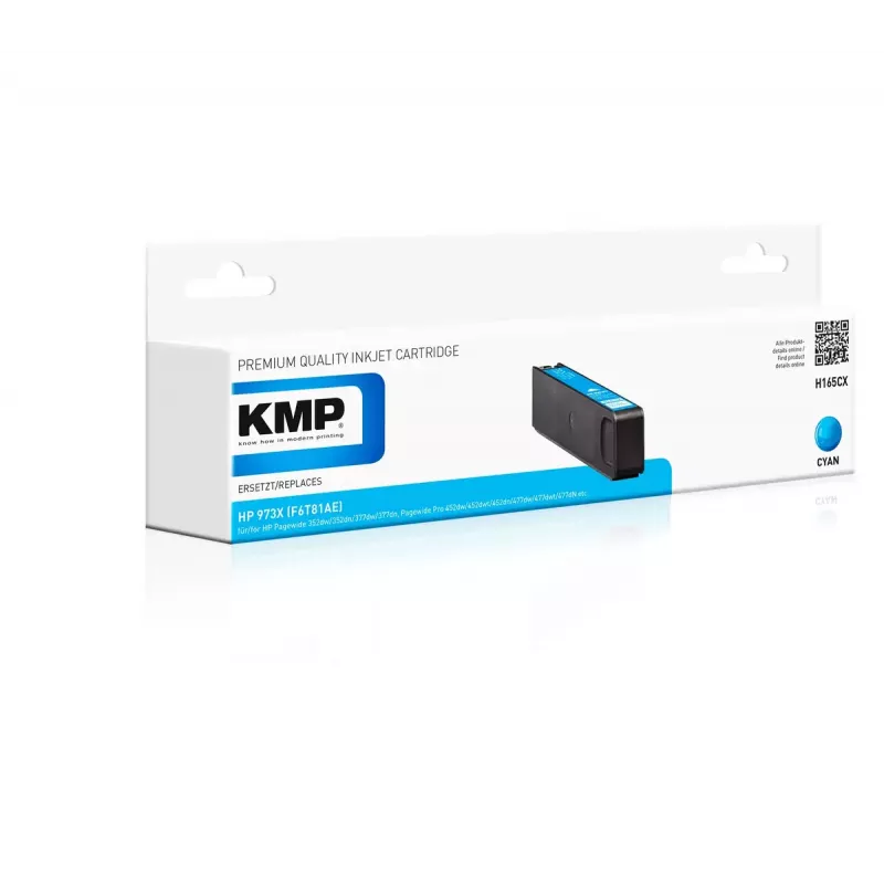 Rašalo kasetė KMP H165CX Didelės talpos Žydra 7000 puslapių 115ml