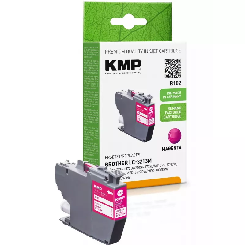 Rašalinė kasetė KMP Brother LC-3213M purpurinė