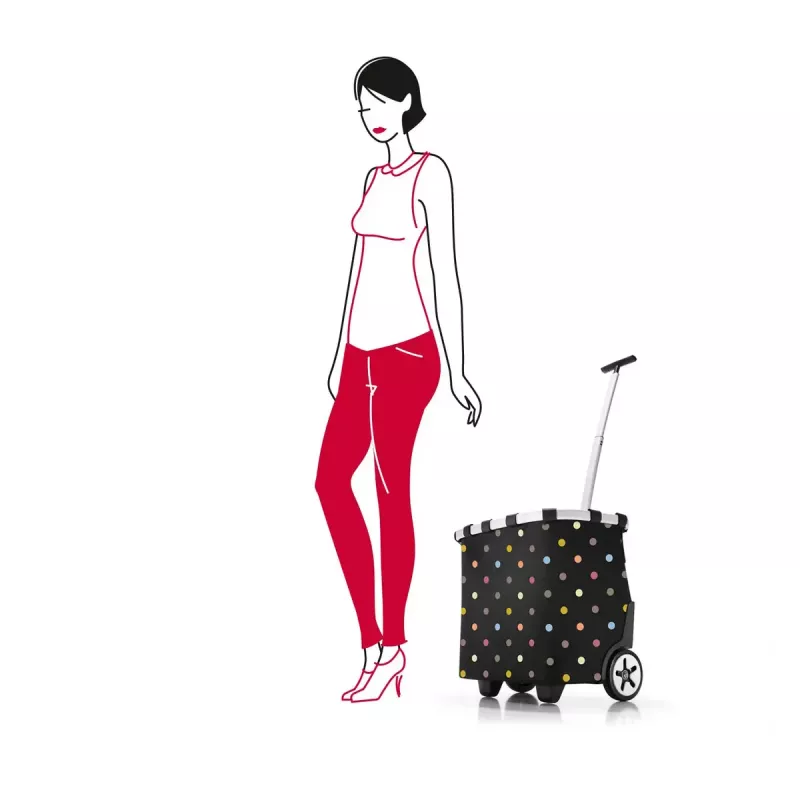Tote bag Reisenthel Carrycruiser — 40 L, aliuminio rėmas, poliesteris, 420×320 mm, juoda/įvairiaspalvė