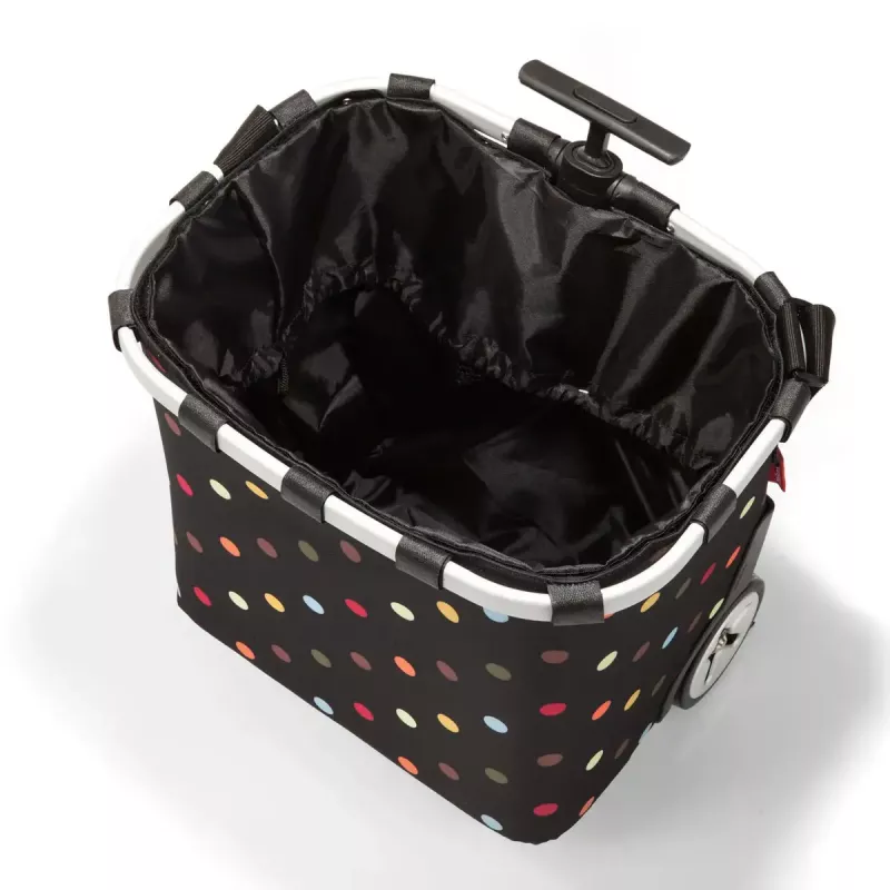 Tote bag Reisenthel Carrycruiser — 40 L, aliuminio rėmas, poliesteris, 420×320 mm, juoda/įvairiaspalvė