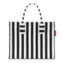 Tote bag Reisenthel Daily Shopper — Juoda/Balta, Poliesteris, 14 L, 420×170 mm