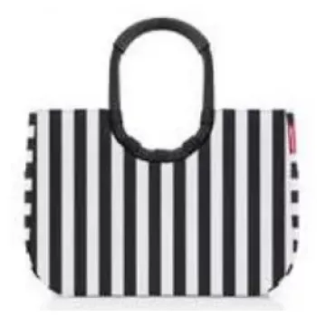 Krepšys Reisenthel loopshopper L — Poliesteris, 25 l, 460×250 mm, juoda/baltas