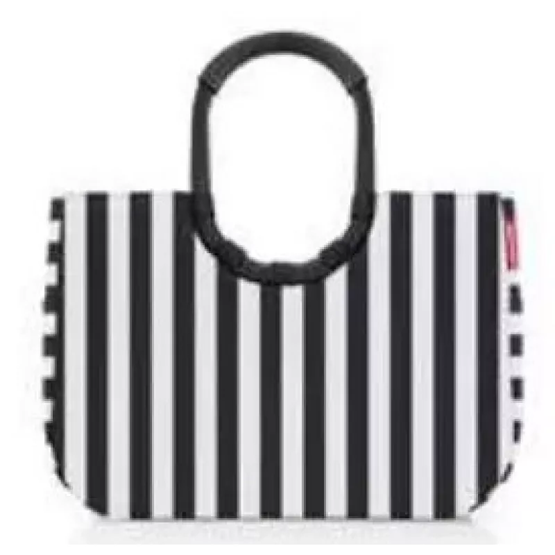 Krepšys Reisenthel loopshopper L — Poliesteris, 25 l, 460×250 mm, juoda/baltas