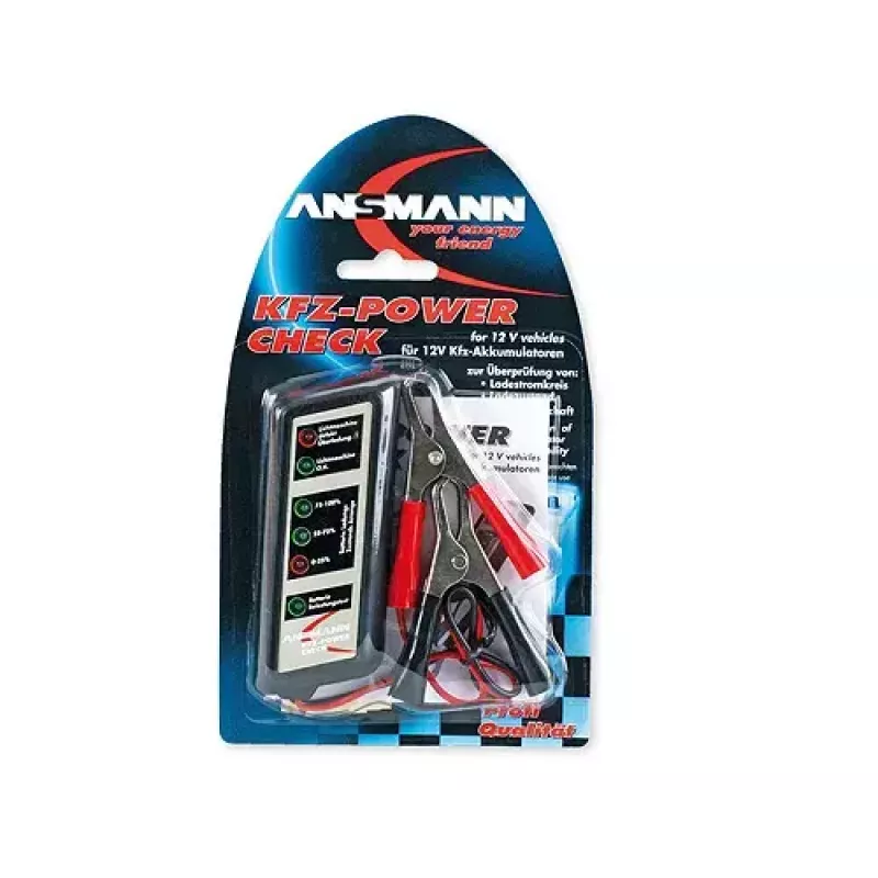 Baterijos testeris Ansmann Vehicle power check 4000002 Juoda