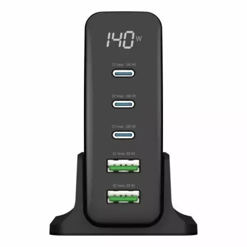 Patalpos įkroviklis Ansmann DC5140PD universalus juodas USB greitasis įkrovimas