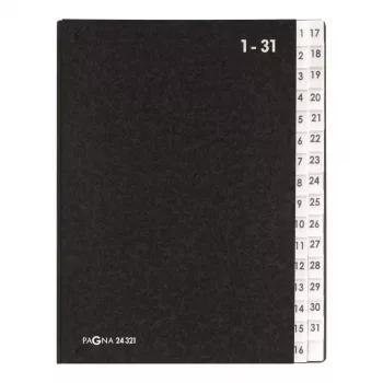 skirstymo knyga Pagna 24321-04 juoda A4
