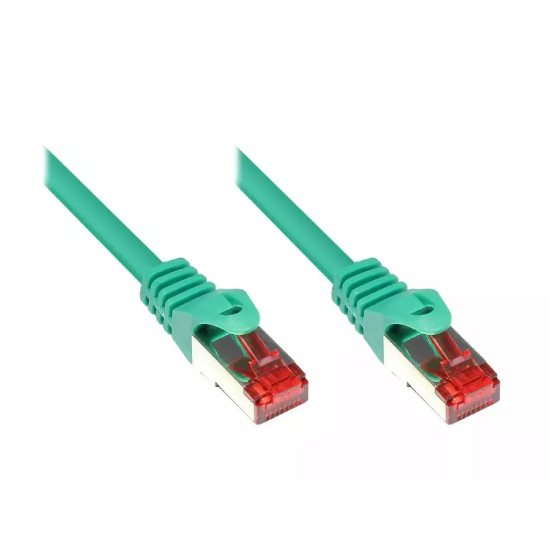 Alcasa 50m Cat6 tinklo kabelis žalias S/FTP RJ-45 aukso kontaktai