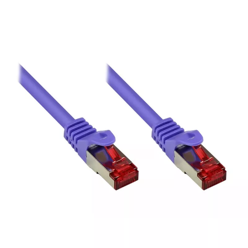 Tinklo kabelis „Alcasa“ 50 m Cat6 violetinis S/FTP