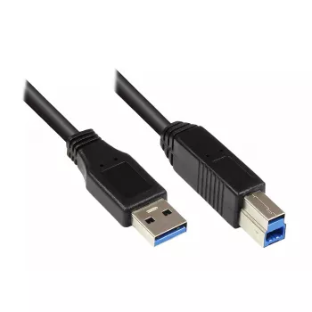 USB laidas Alcasa 2710-S002 USB 3.2 Gen 1 0,2 m juodas