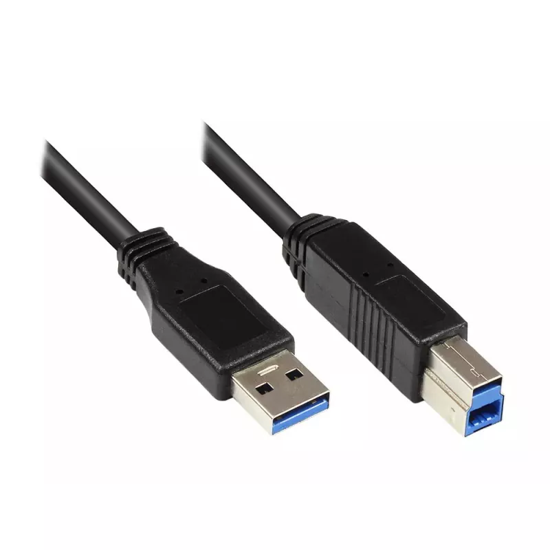 USB laidas Alcasa 2710-S002 USB 3.2 Gen 1 0,2 m juodas