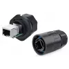 Laido jungtis RJ45 Alcasa IC06-R102 juoda varis plastikas silikagelis