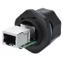 Laido jungtis RJ45 Alcasa IC06-R102 juoda varis plastikas silikagelis