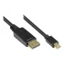 DisplayPort kabelis Alcasa DP-MDP1 1 m Mini DisplayPort Juoda