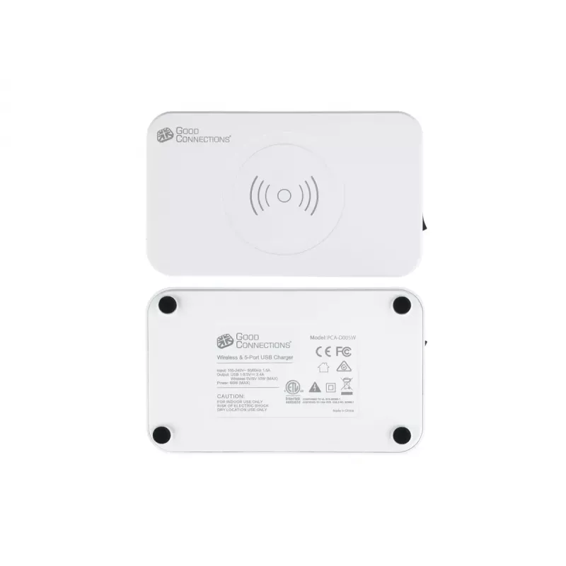 Mobiliojo įrenginio įkroviklis Alcasa PCA-D005W Universal White AC Wireless Fast charging