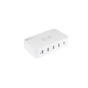 Mobiliojo įrenginio įkroviklis Alcasa PCA-D005W Universal White AC Wireless Fast charging