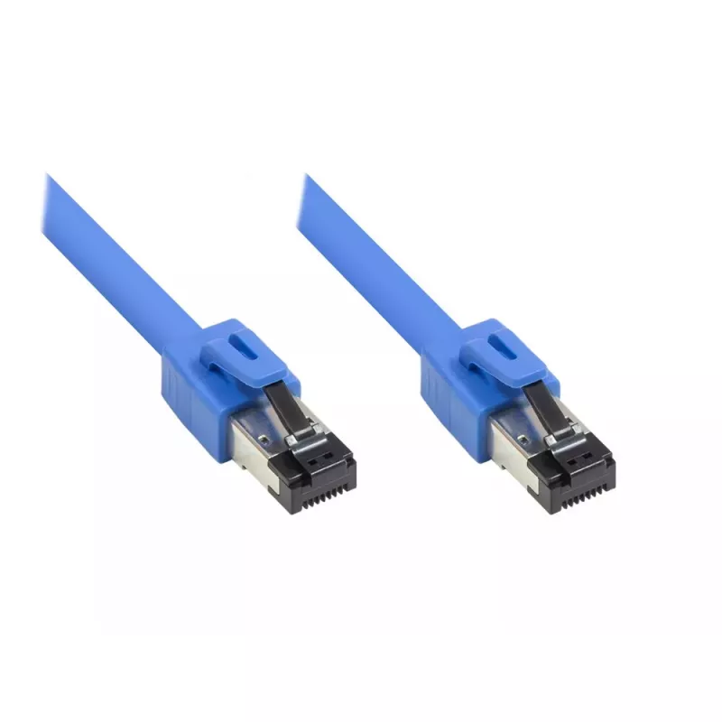 Tinklo kabelis Alcasa 8080-100B 10m Cat8.1 S/FTP Mėlynas