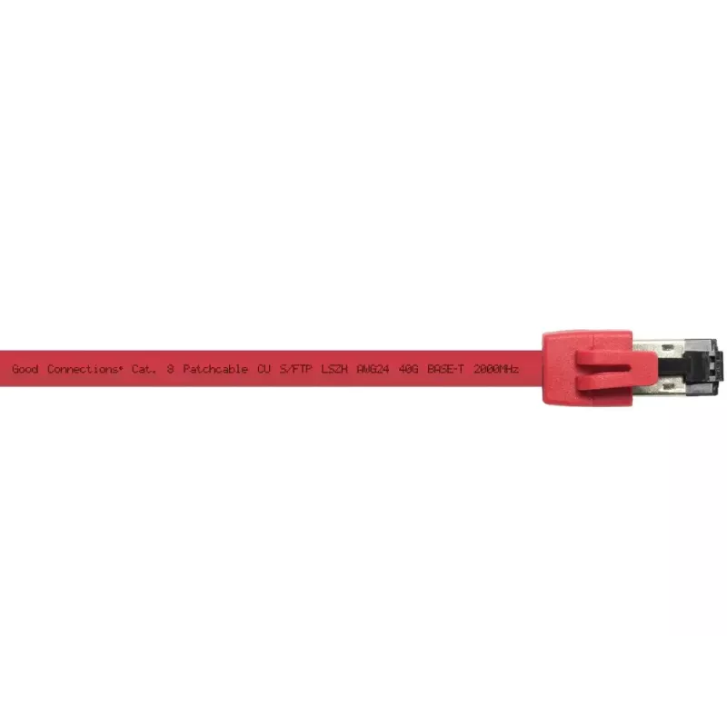 Tinklo kabelis Alcasa 8080-075R raudonas 7,5 m Cat8.1 S/FTP