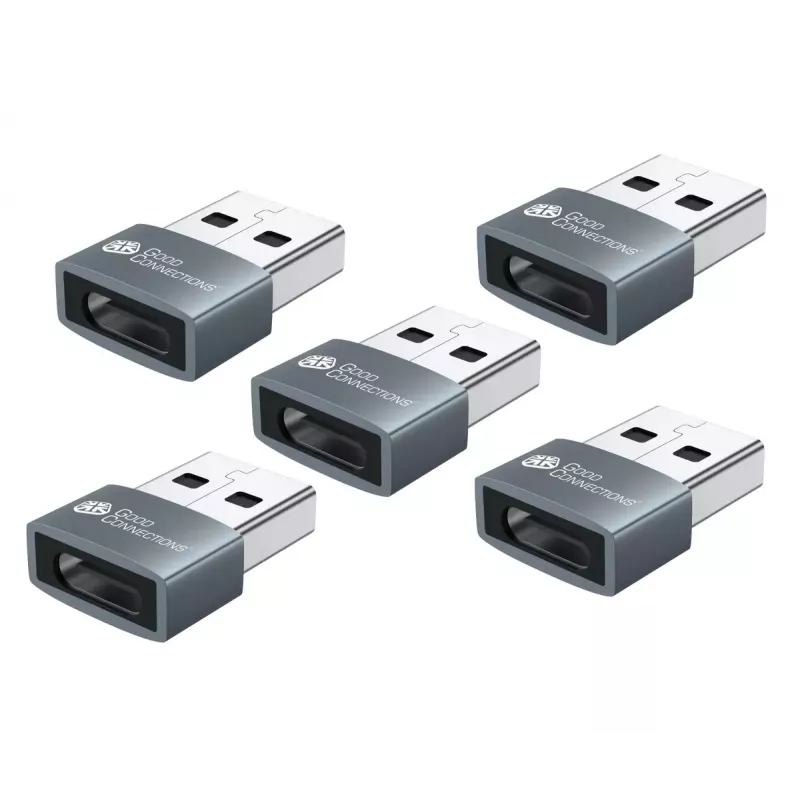USB jungčių adapteris Alcasa USB-AD203-5 USB-A į USB-C pilkas