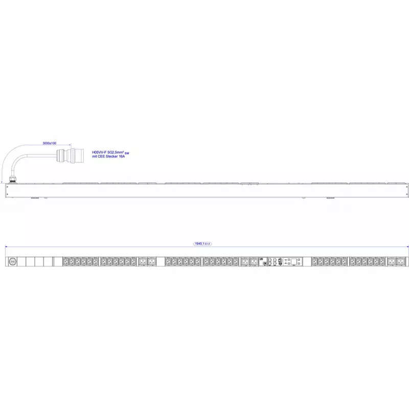 Maitinimo skirstymo įrenginys Bachmann BlueNet BN3500 400V AC 42 lizdai