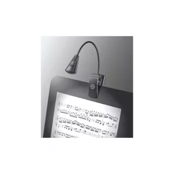 LED muzikos stovo lemputė König & Meyer 12241, juoda, maitinama baterijomis