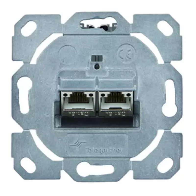 Kištukinis lizdas RJ-45 Telegärtner J00020A0529 Metalinis 2 moduliai Kategorija 6a