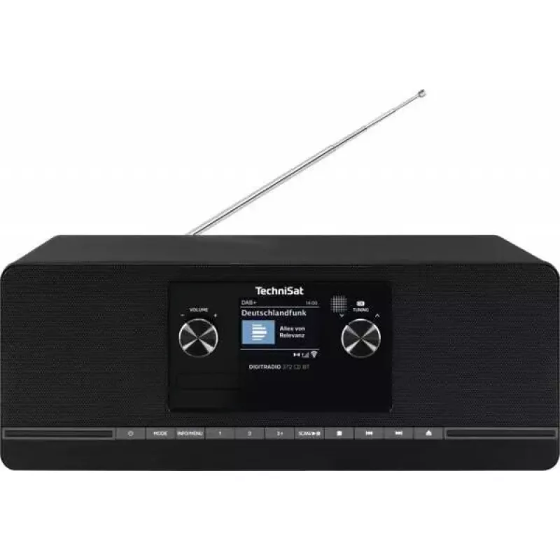 Skaitmeninis stalinis radijas TECHNISAT DigitRadio 372 CD BT juodas su CD grotuvu ir Bluetooth