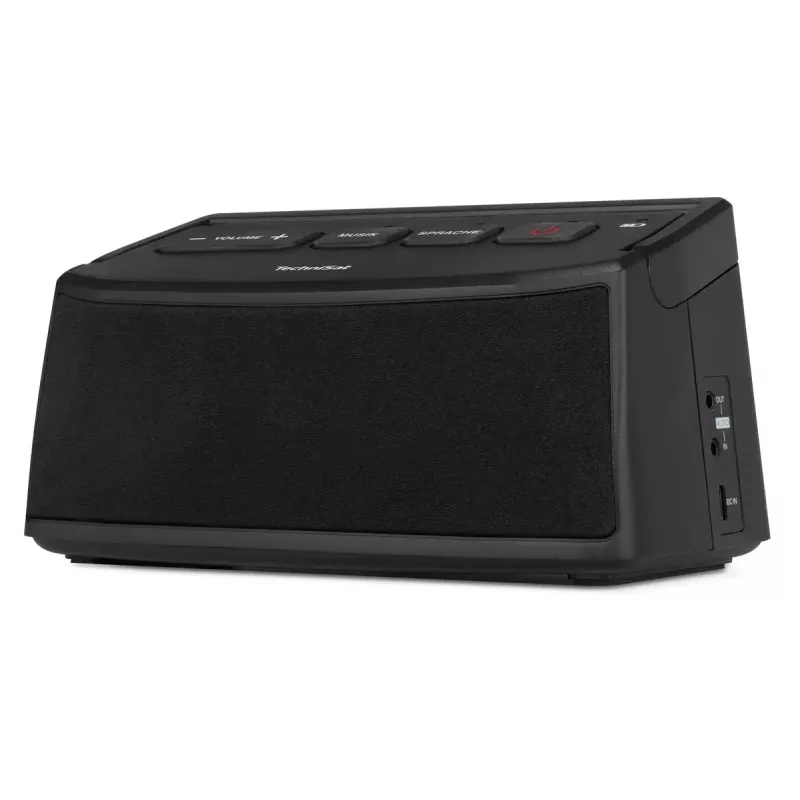Stereo nešiojamasis garsiakalbis TECHNISAT ISIBOX 1 — 4 W RMS, laidinis ir belaidis, įmontuota baterija, USB-C, juodas