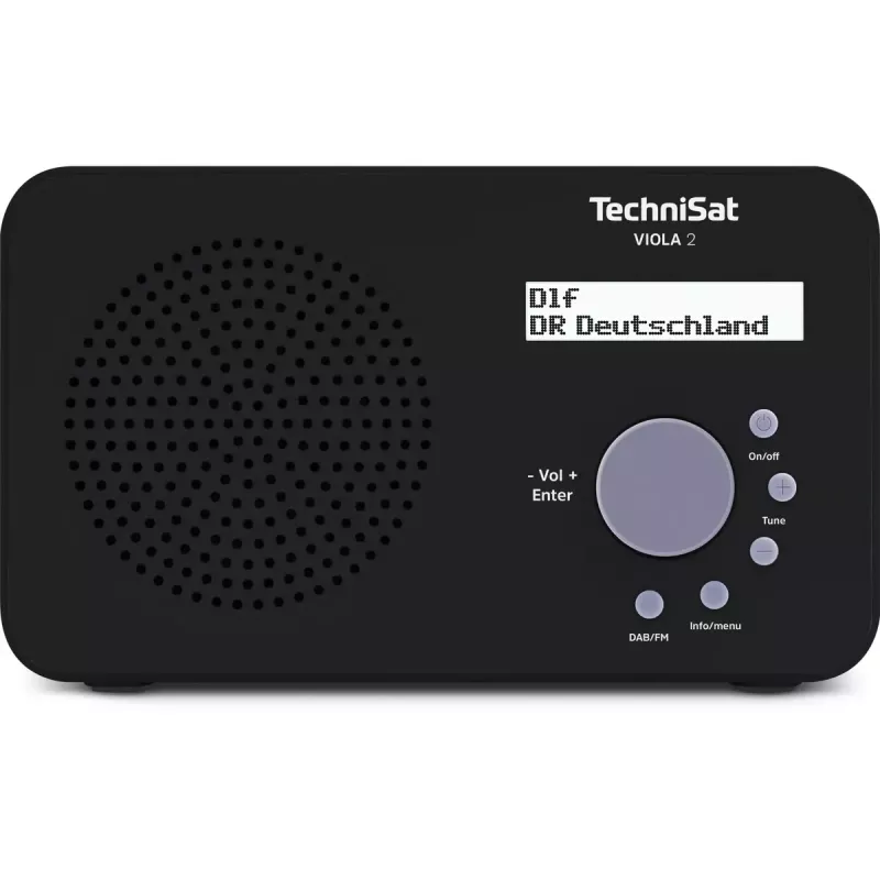 Nešiojamasis radijas TECHNISAT VIOLA 2 – DAB+ & FM, LCD ekranas, 1 W, 3,5 mm lizdas, juodas