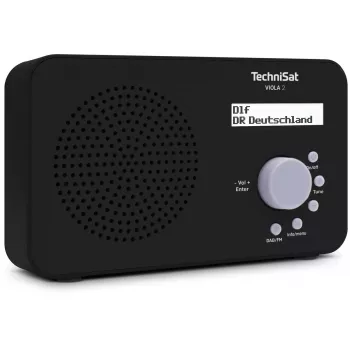Nešiojamasis radijas TECHNISAT VIOLA 2 – DAB+ & FM, LCD ekranas, 1 W, 3,5 mm lizdas, juodas