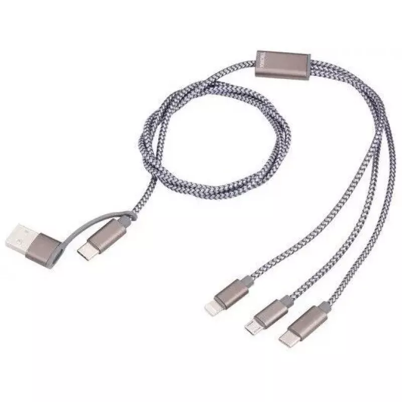 USB-C į USB-A įkrovimo laidas TROIKA CBL30/GY, 1 m, pilkas