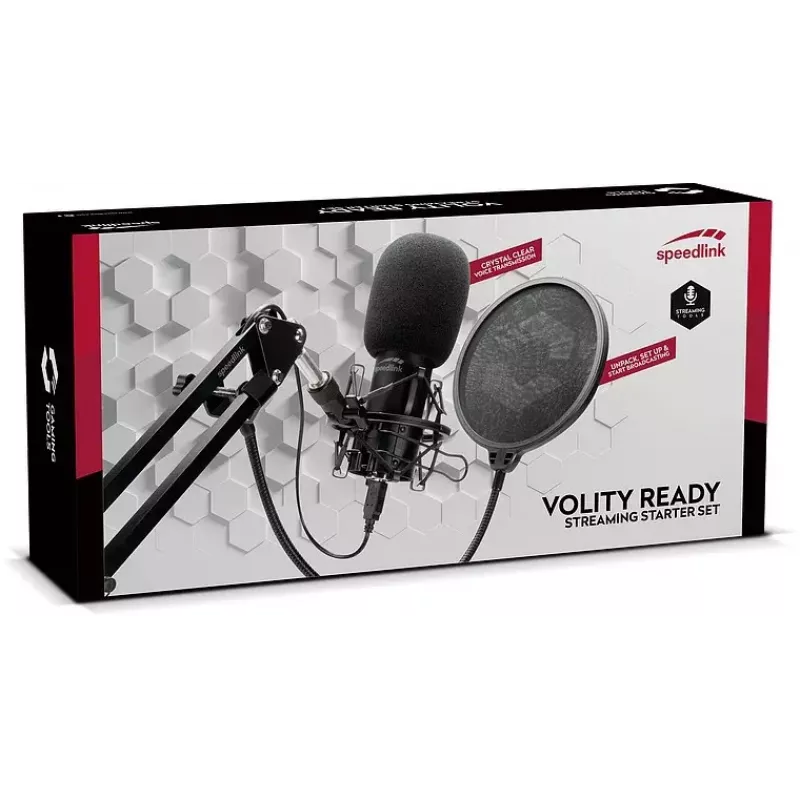 Studijinis mikrofonas SPEEDLINK Volity Ready Juoda