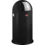 Šiukšliadėžė Wesco Pushboy 50 l, juoda matinė, pedalų nereikalaujantis stumdomas dangtis