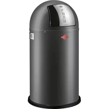Šiukšliadėžė Wesco Kickmaster Soft Graphite Matt 112769 — pedalu valdoma plieninė šiukšliadėžė, 20–25 L