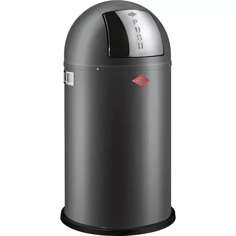 Šiukšliadėžė Wesco Kickmaster Soft Graphite Matt 112769 — pedalu valdoma plieninė šiukšliadėžė, 20–25 L