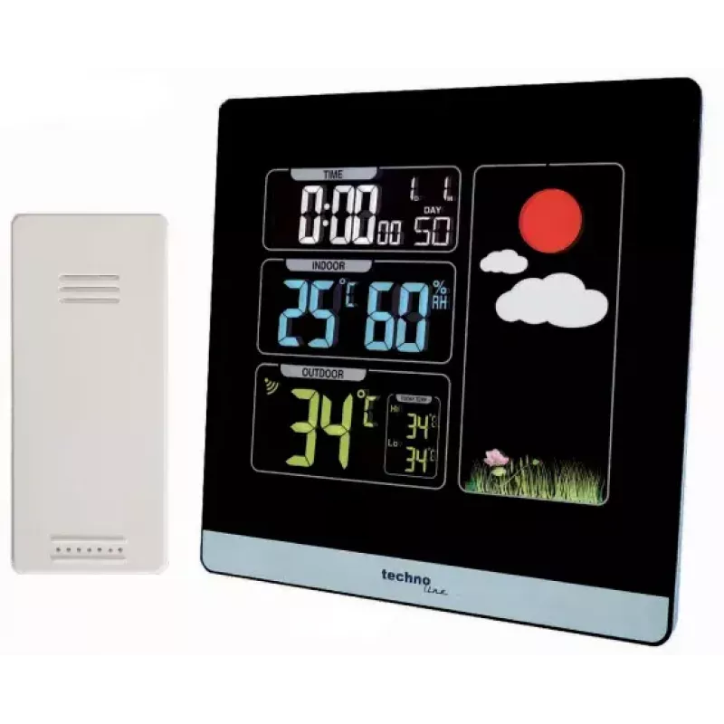 Skaitmeninė meteorologinė stotelė Technoline WS 6448 juoda