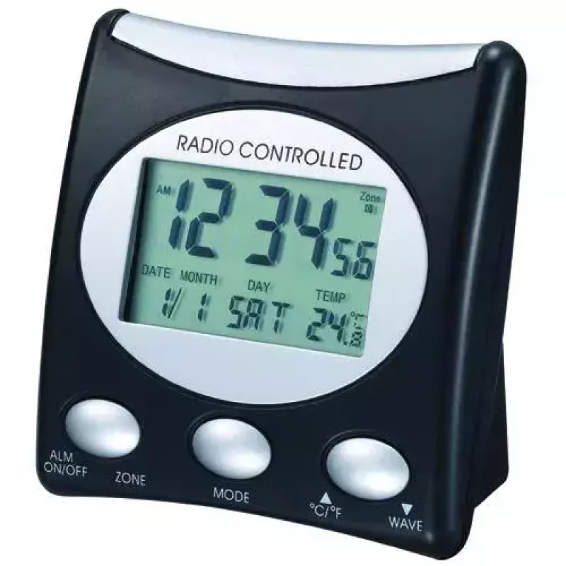 Skaitmeninis žadintuvas Technoline WT 221 T juodas 12/24 val. LCD