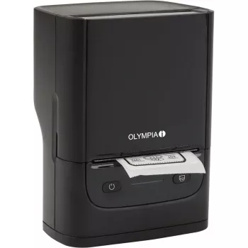 Etikečių spausdintuvas Olympia PM 220 juodas kompaktiškas dizainas, modelis 6302