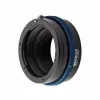 Fotoaparato objektyvo adapteris Novoflex NEX/PENT — tvirtinimo adapteris Sony NEX prie Pentax K, juoda/mėlyna