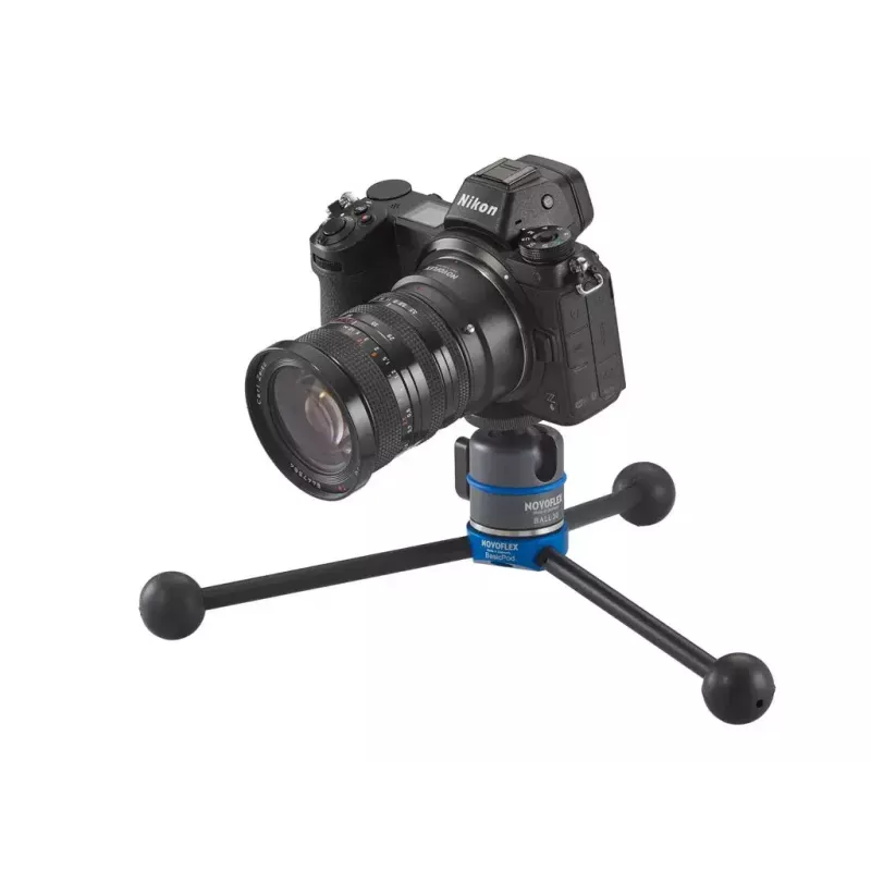 Trikojis Novoflex BasicPod Mini skaitmeniniams ir juostiniams fotoaparatams, juoda, mėlyna